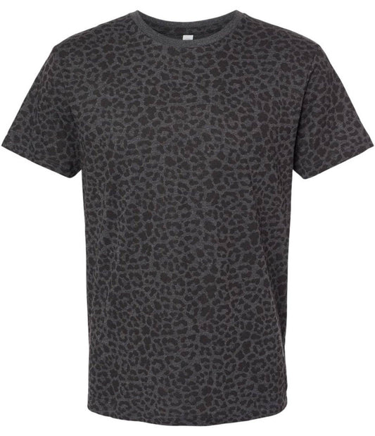 Ms Bleached Tees N More - LAT Short Sleeve Unisex Black Leopard