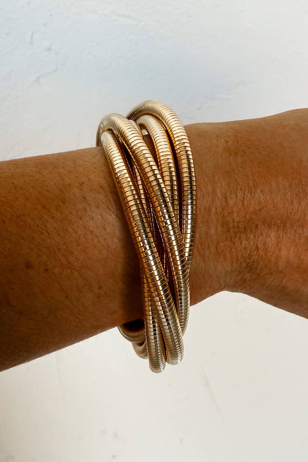Twist Stacked Gold Bracelet