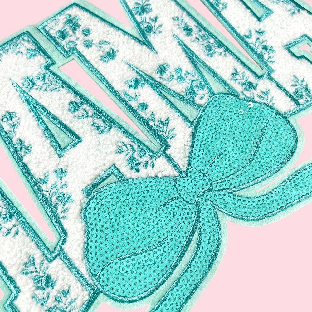 Rosie Posie Patches - MAMA Floral and Coquette Bow Iron On Patch