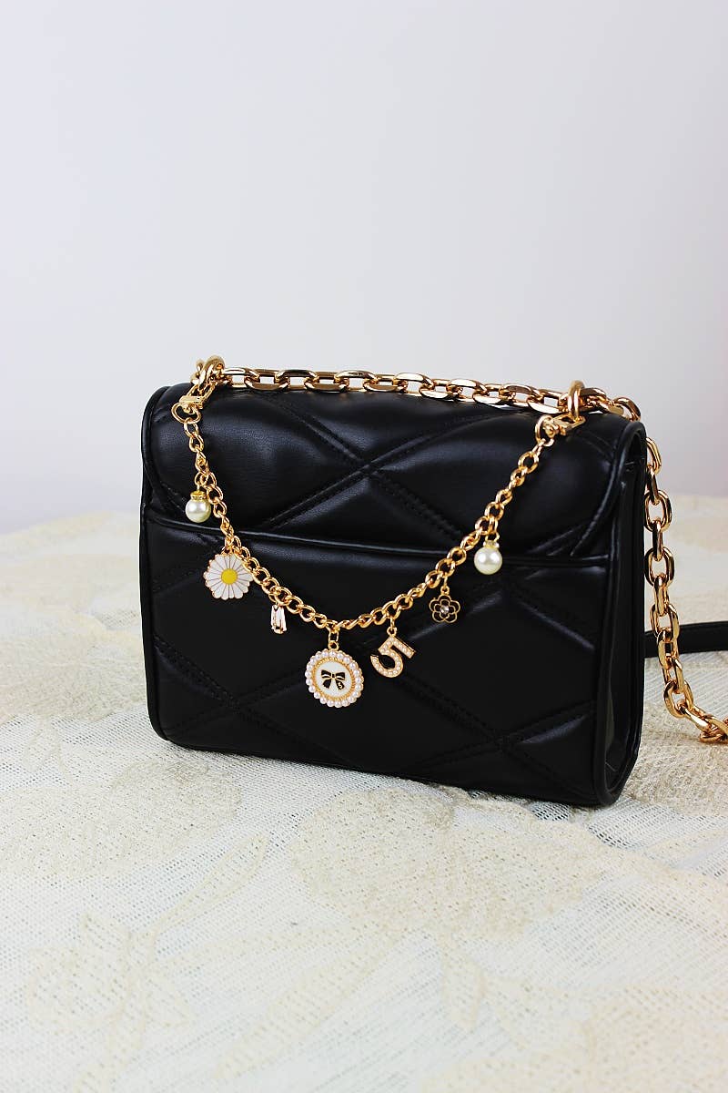 Leto Accessories - Chanel-Inspired Bow Chain Strap – Elegant Purse Bag Charm