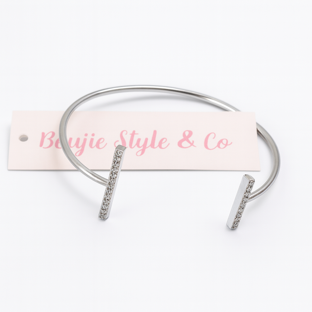 Open Crystal Cuff Bracelet