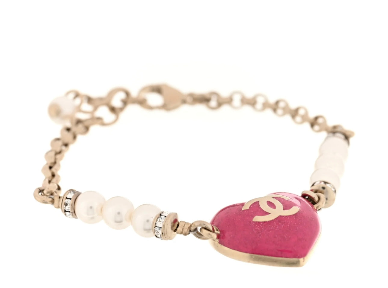 Dual Amour Pearl Heart Bracelet