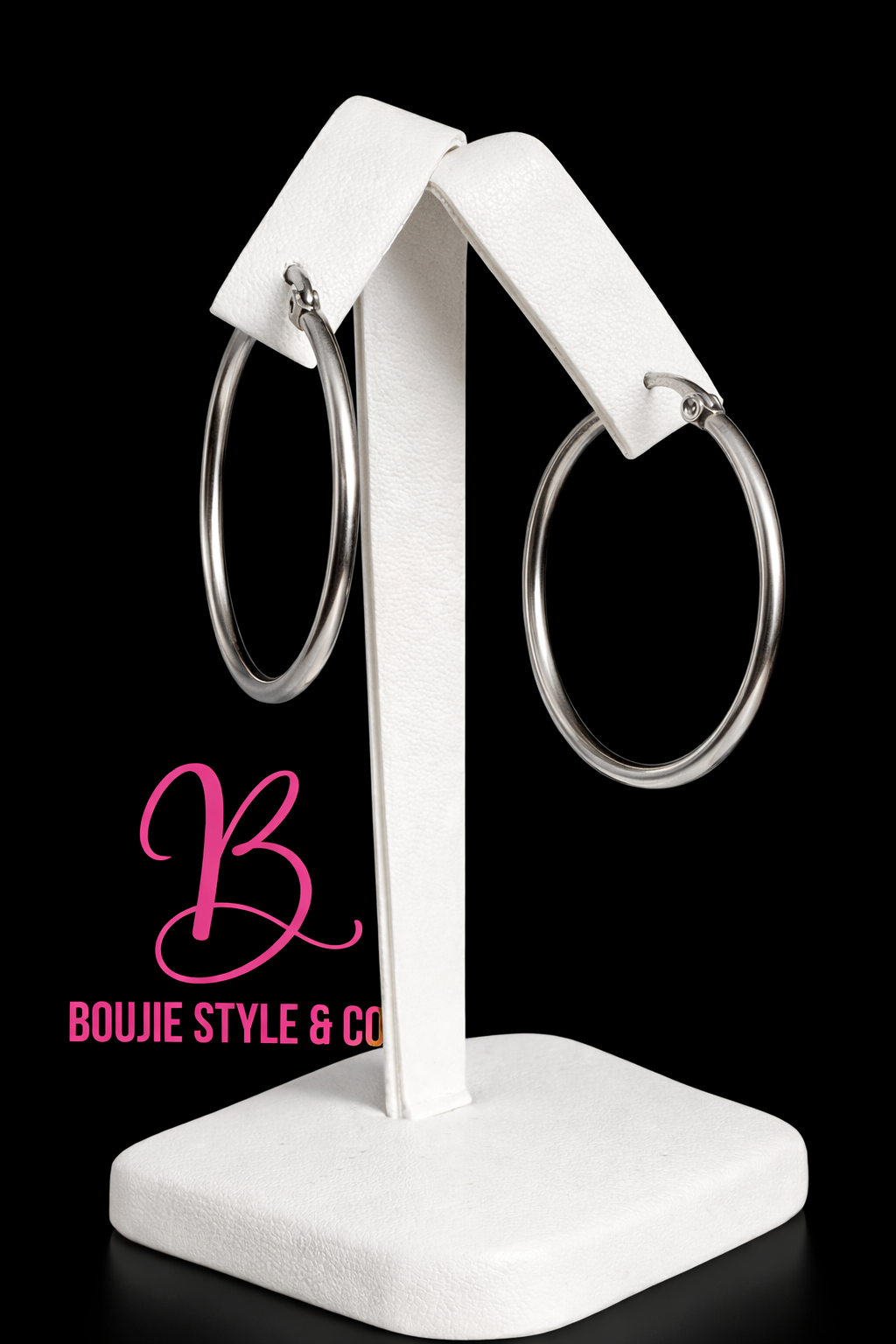 Boujie Basics Silver Hoops Earrings