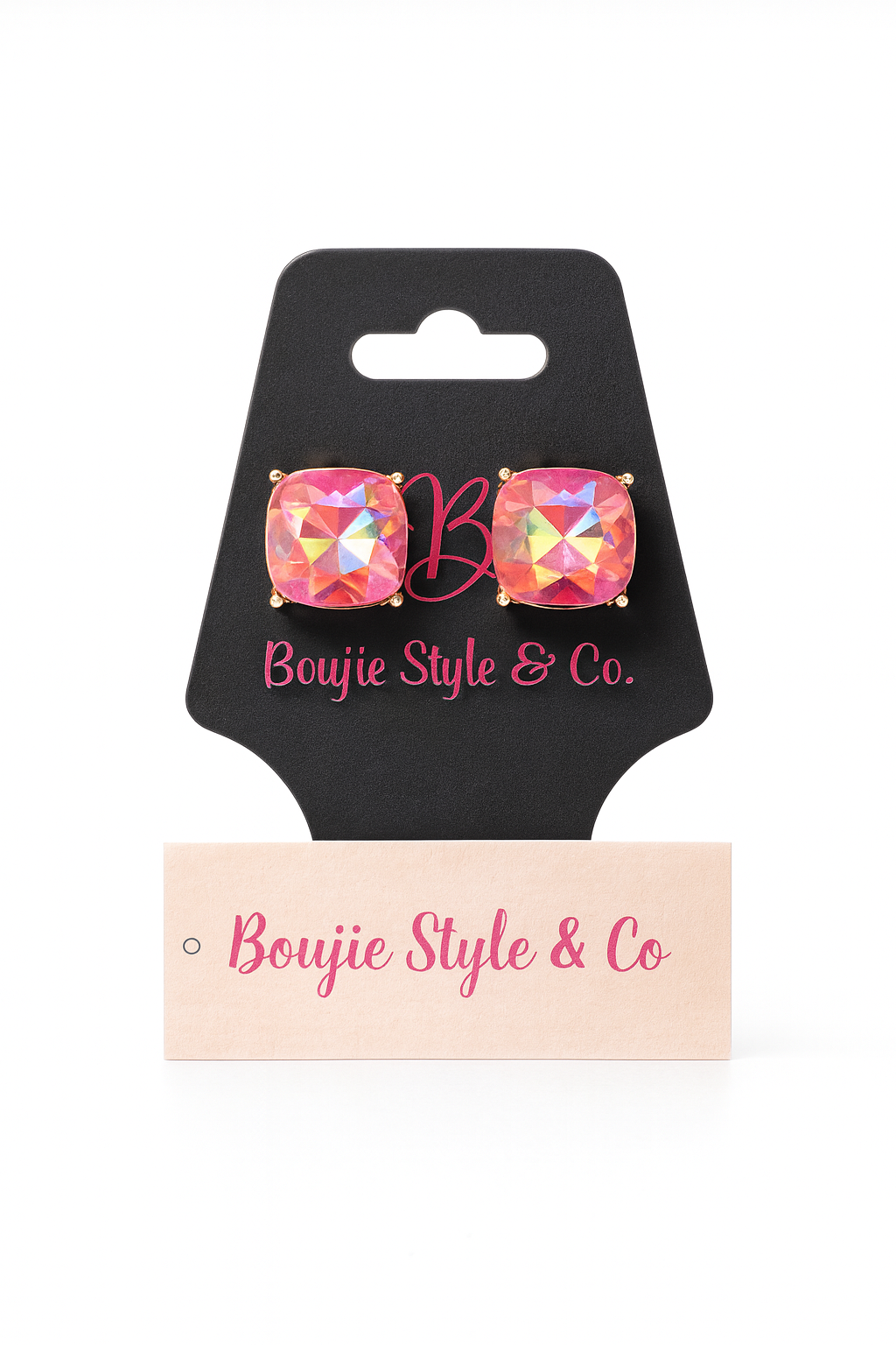 Boujie Cushion Cut Stud Earring