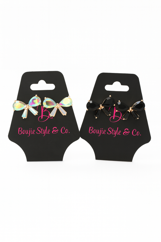 Bow Glam Stud Earrings