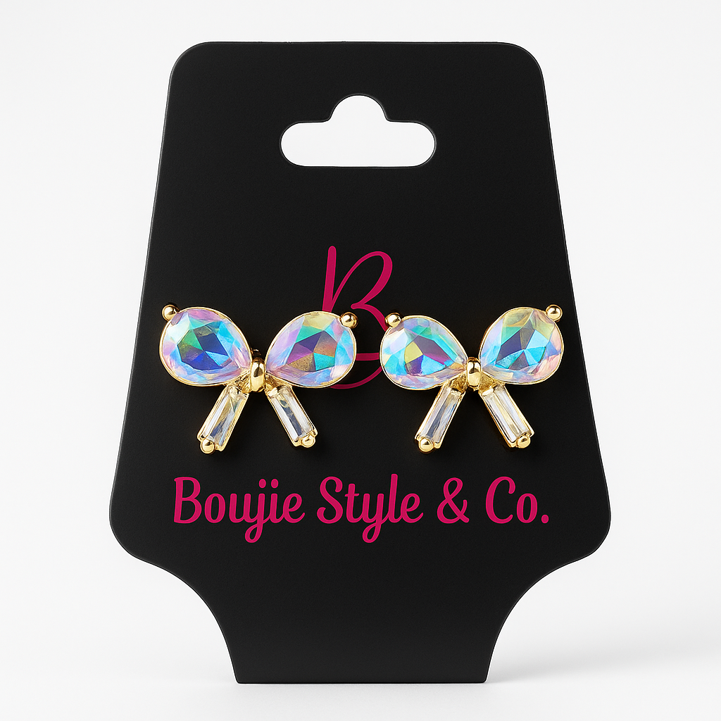 Bow-shaped earrings