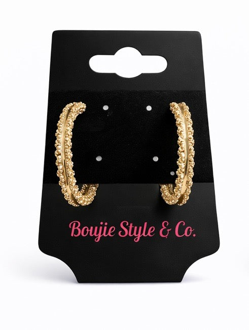 Brushed Luxe Hoops
