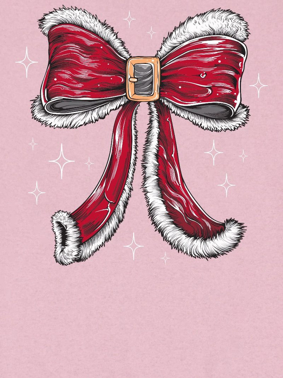 Long Sleeve Santa Suit Bow Sweat-Shirt