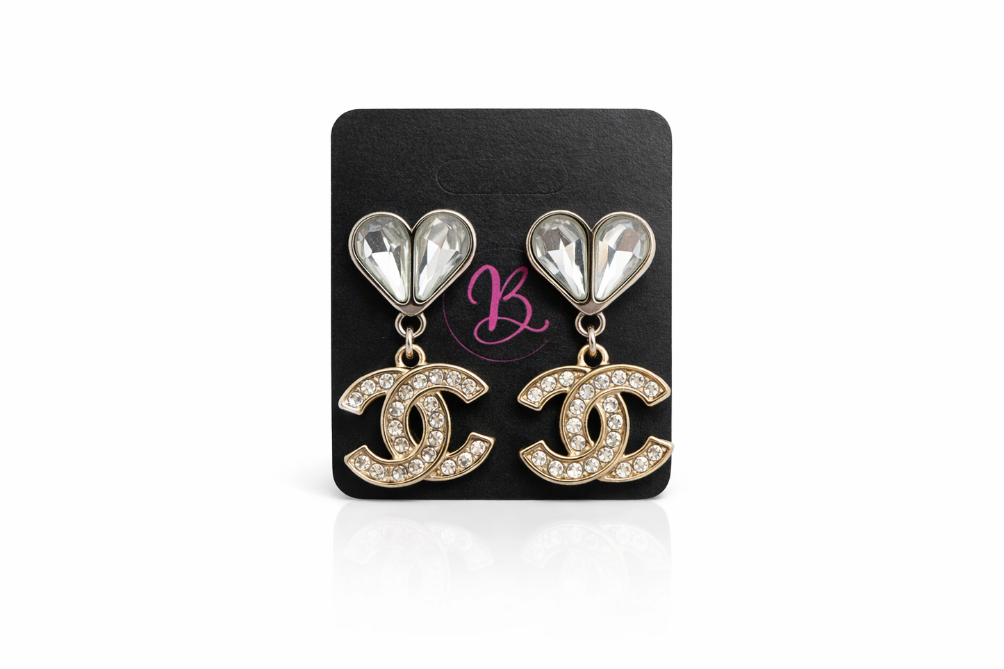 Crystal Heart Luxe Drop Earrings