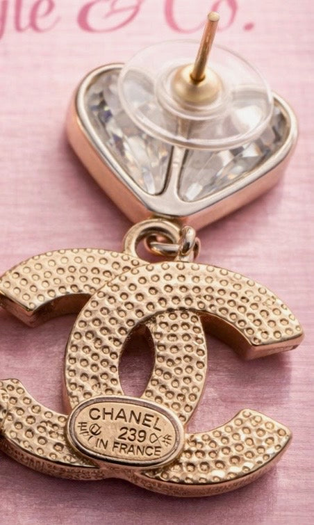 Crystal Heart Luxe Drop Earrings