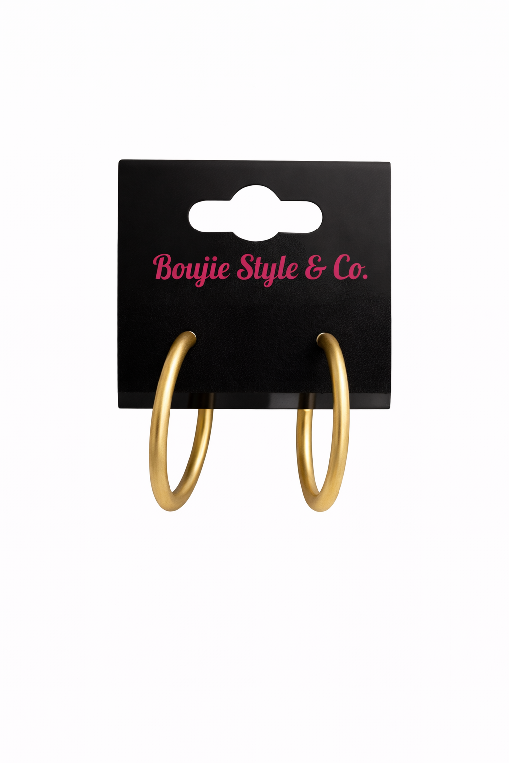 Ete Small Brushed Hoop Earrings