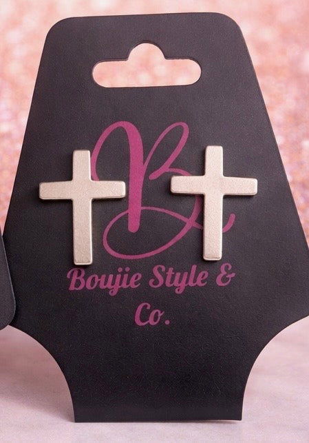 Everyday Grace Cross Stud Earrings