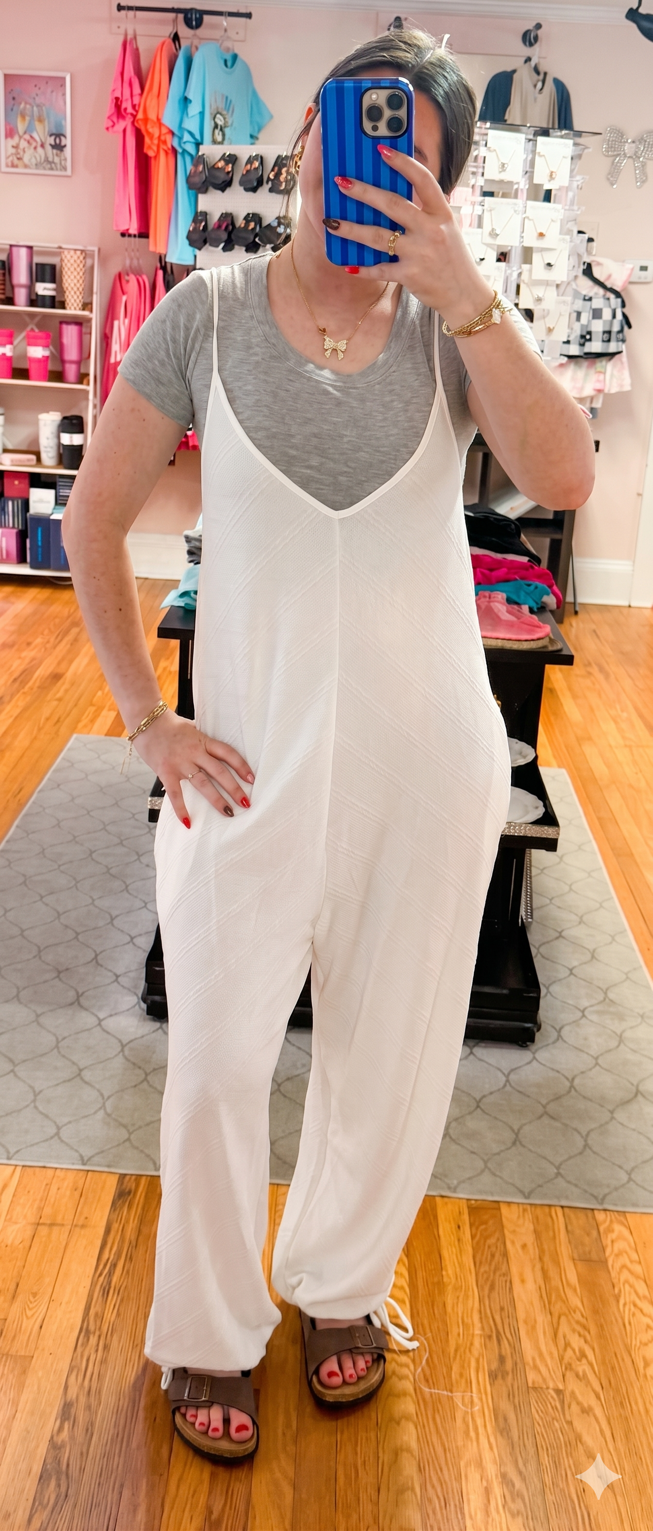 Women's Relaxed White Textured Jumper