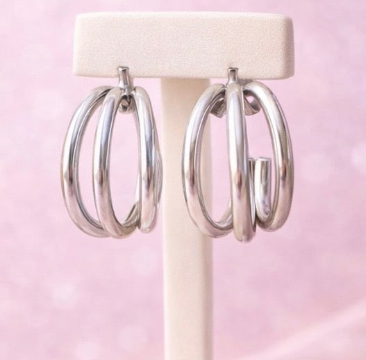 Gilded Harmony Hoop Earrings
