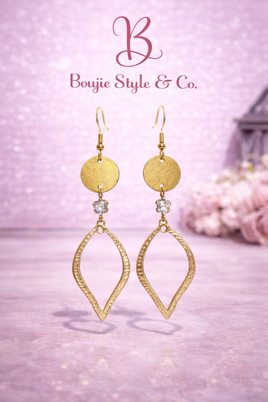 Golden Grace Leaf Drop Earrings