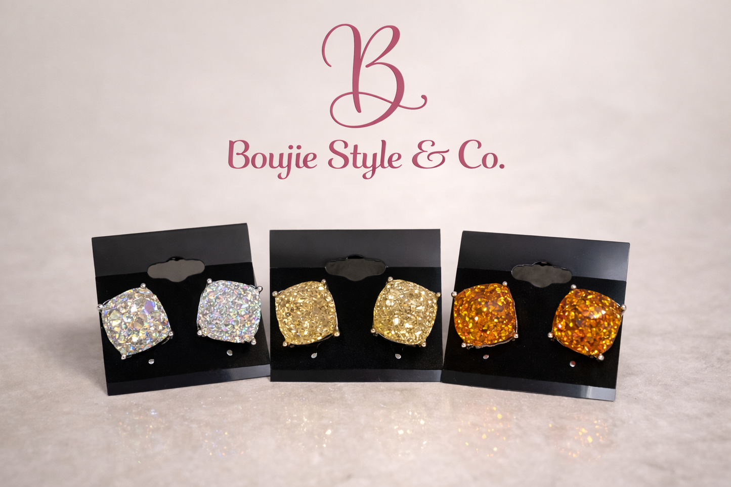 Golden Hour Glam Stud Earrings