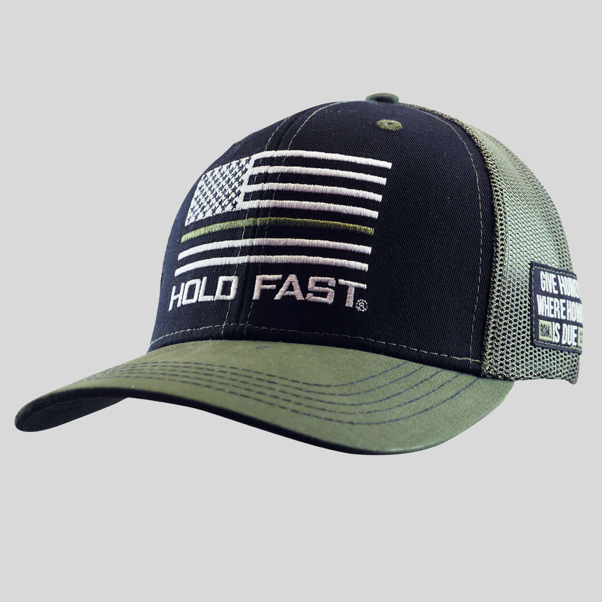 HOLD FAST Mens Cap Military Flag