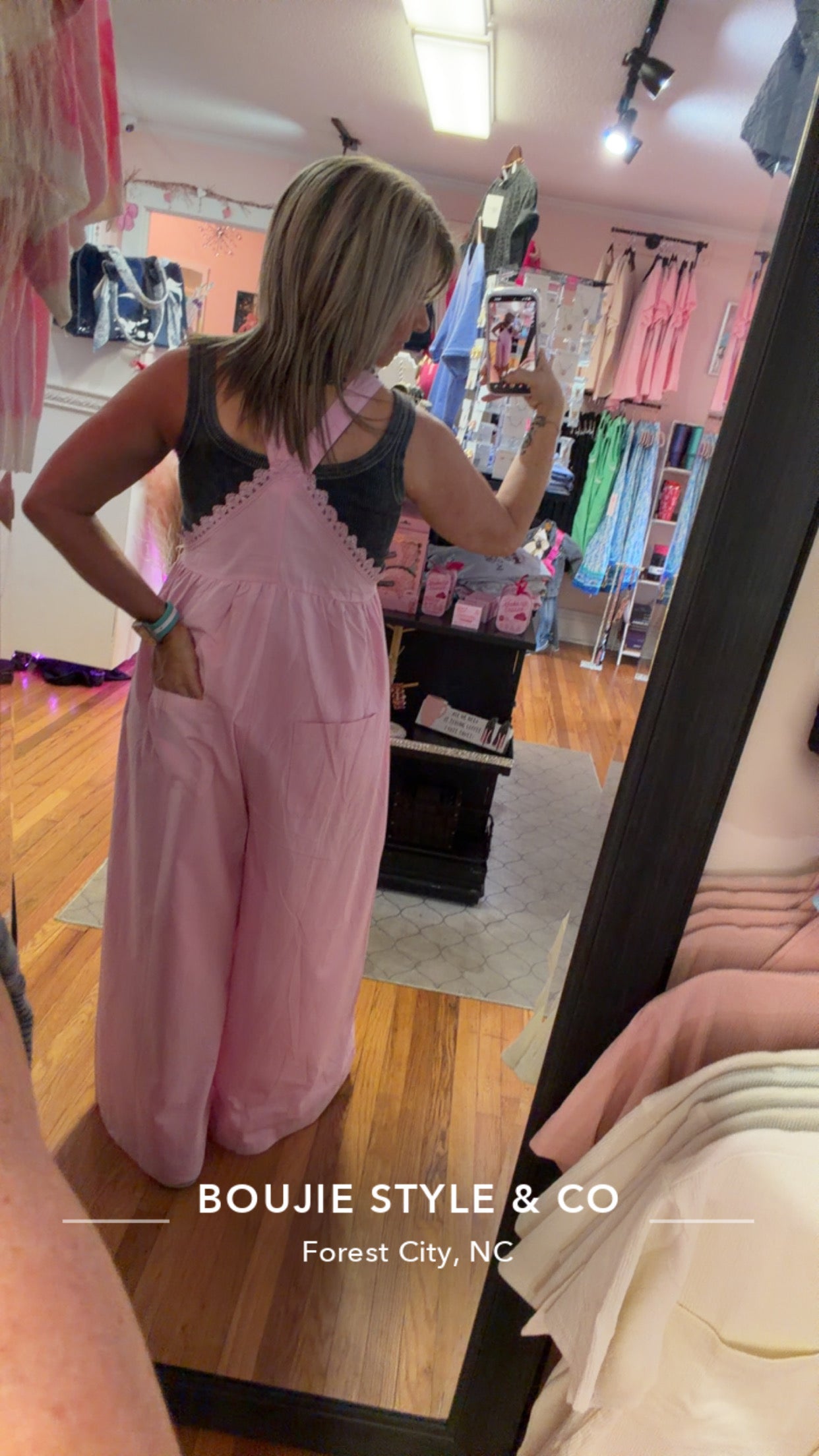 Blush Belle Lace Trimmed Overalls