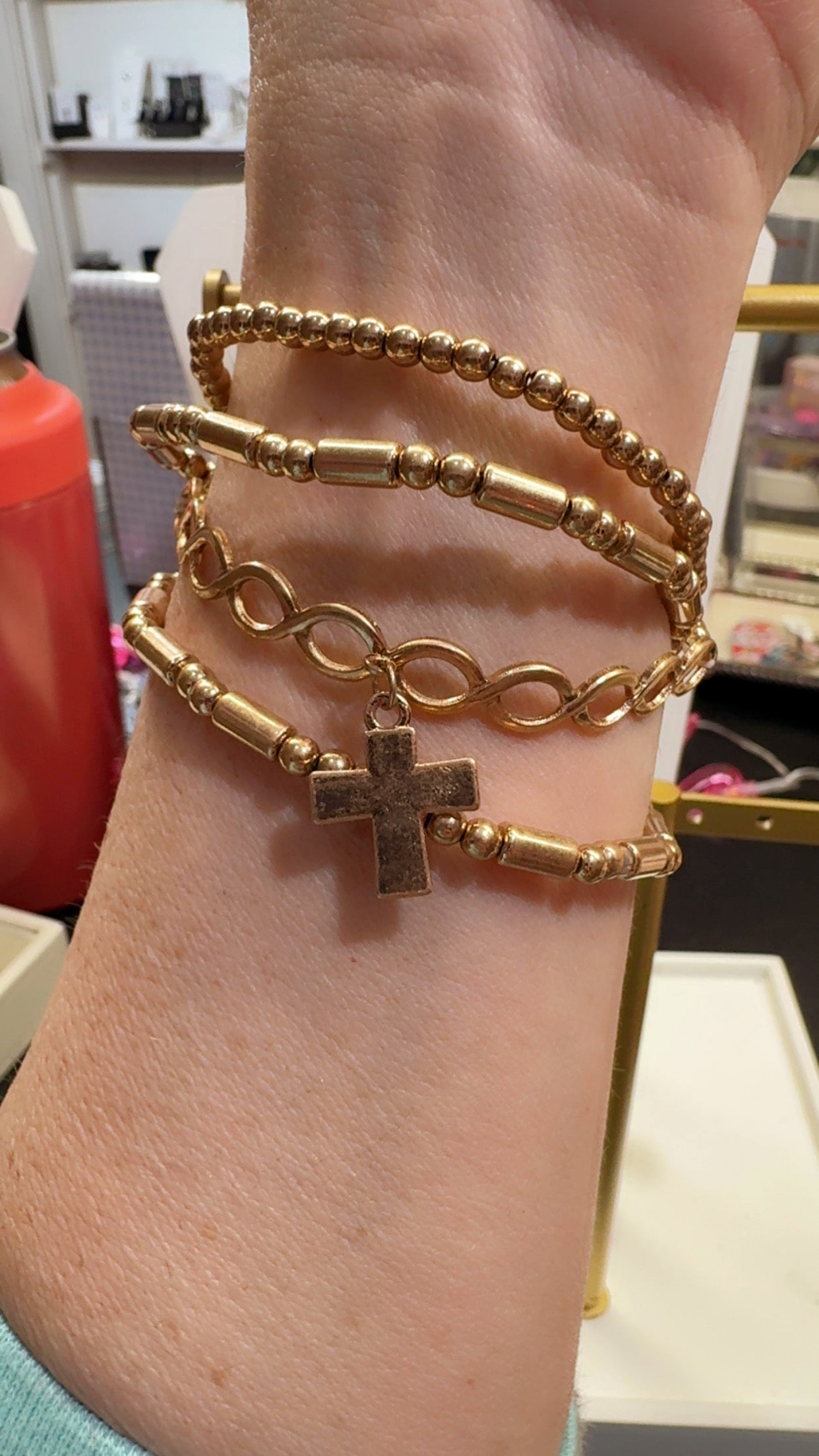 Beaded infinity bracelet