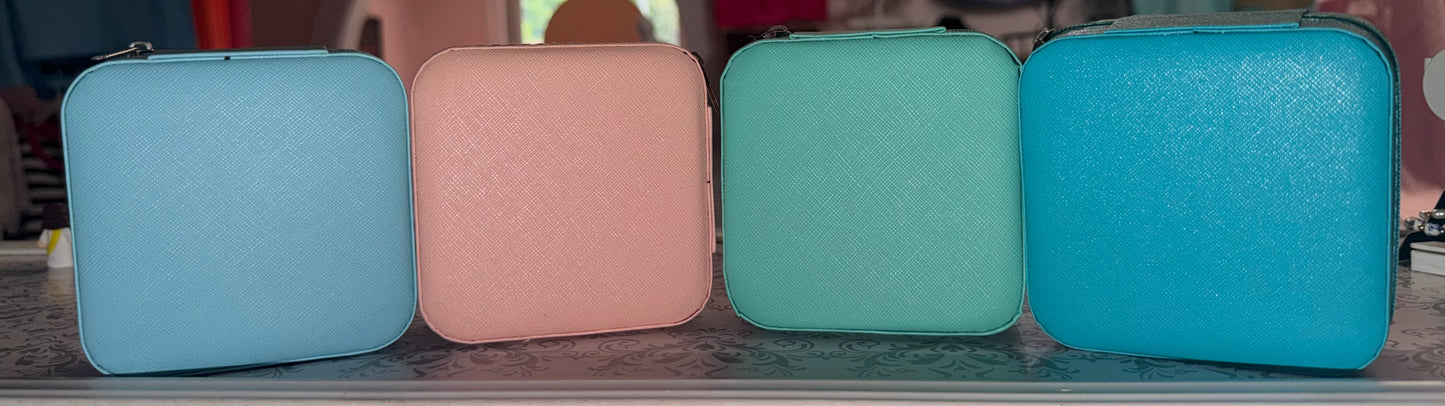 Luxe Faux Leather Travel Jewelry Boxes