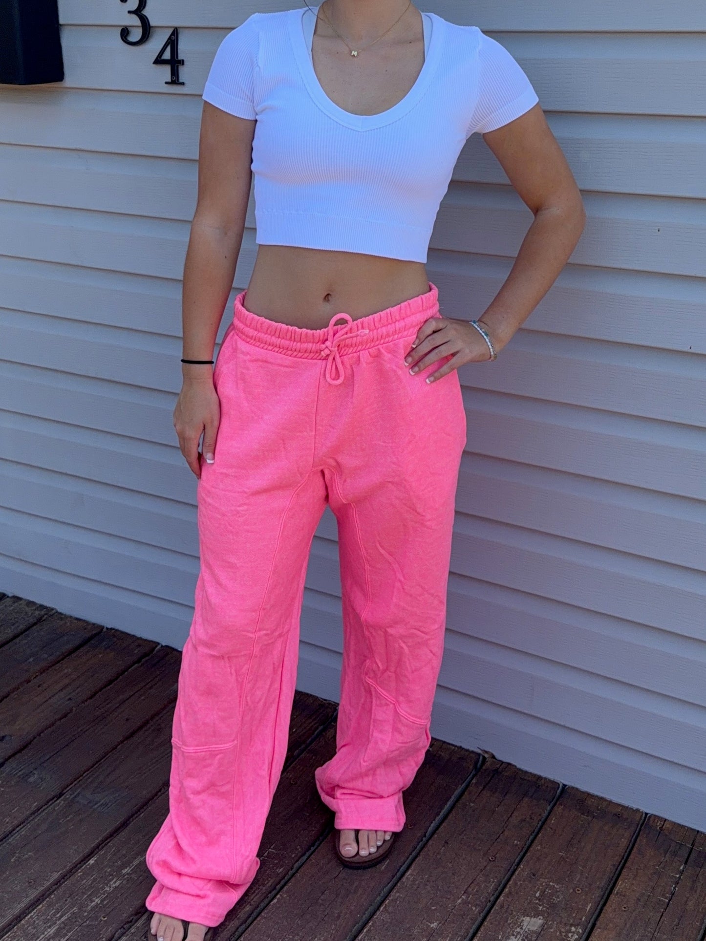 Elastic Banded Waist Lounge  Pants