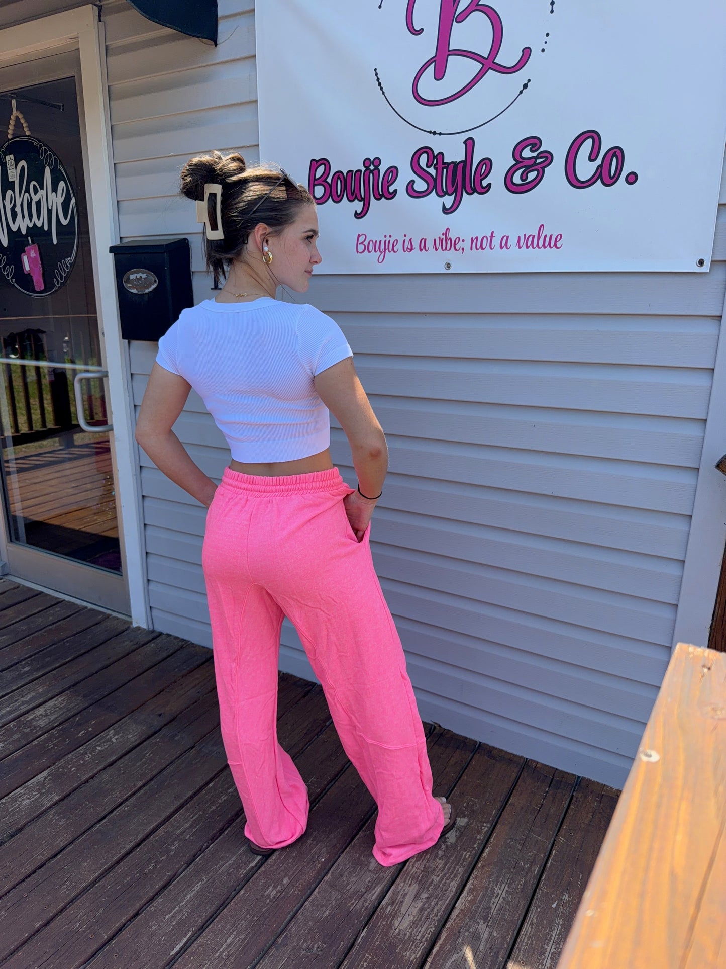 Elastic Banded Waist Lounge  Pants