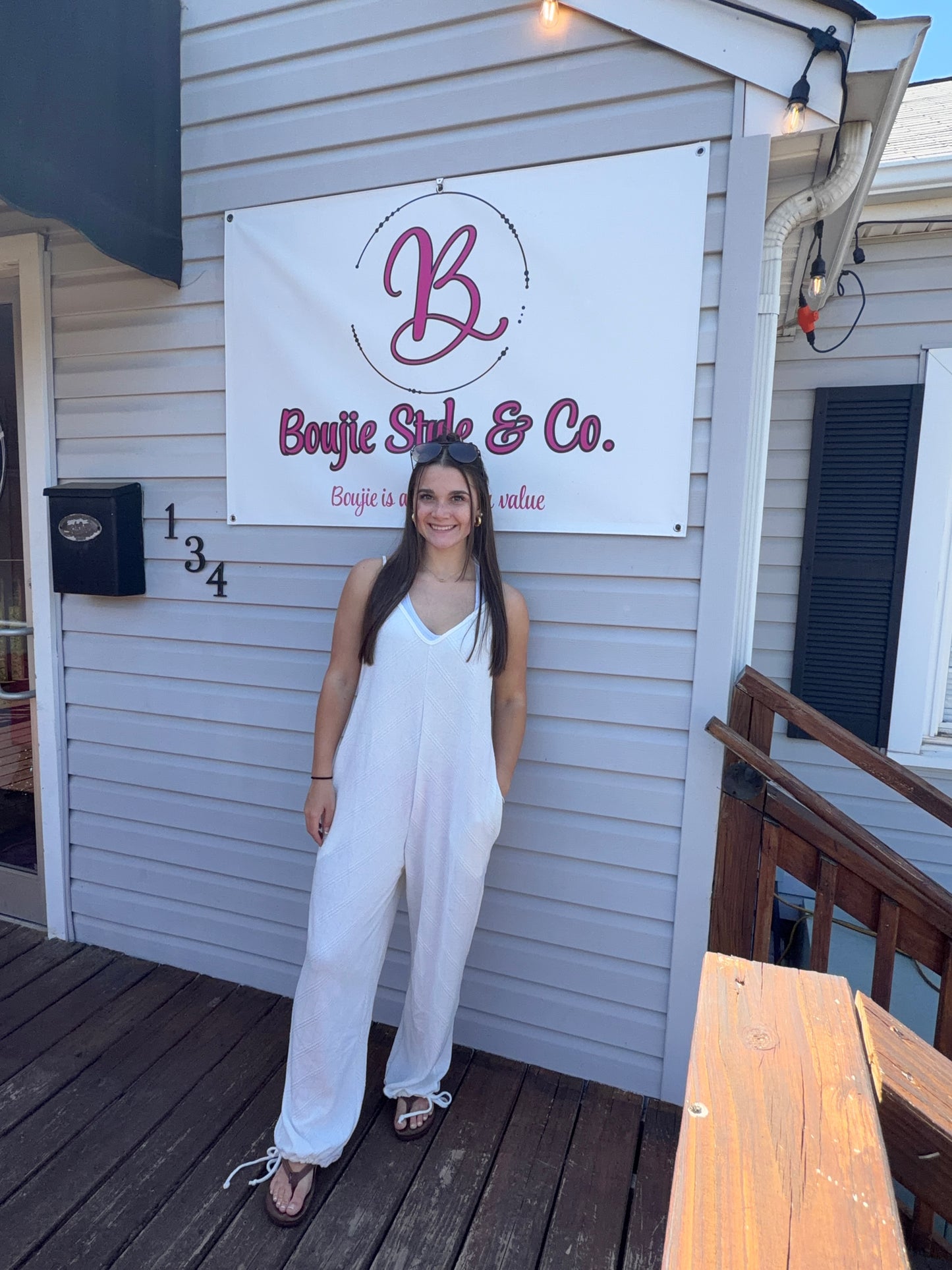 Women's Relaxed White Textured Jumper