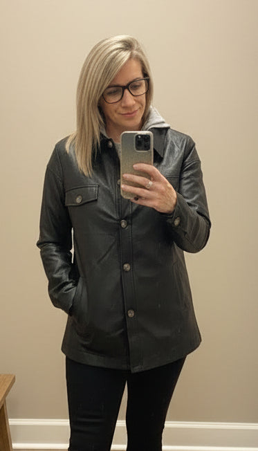 Carole Christian Faux Leather Jacket
