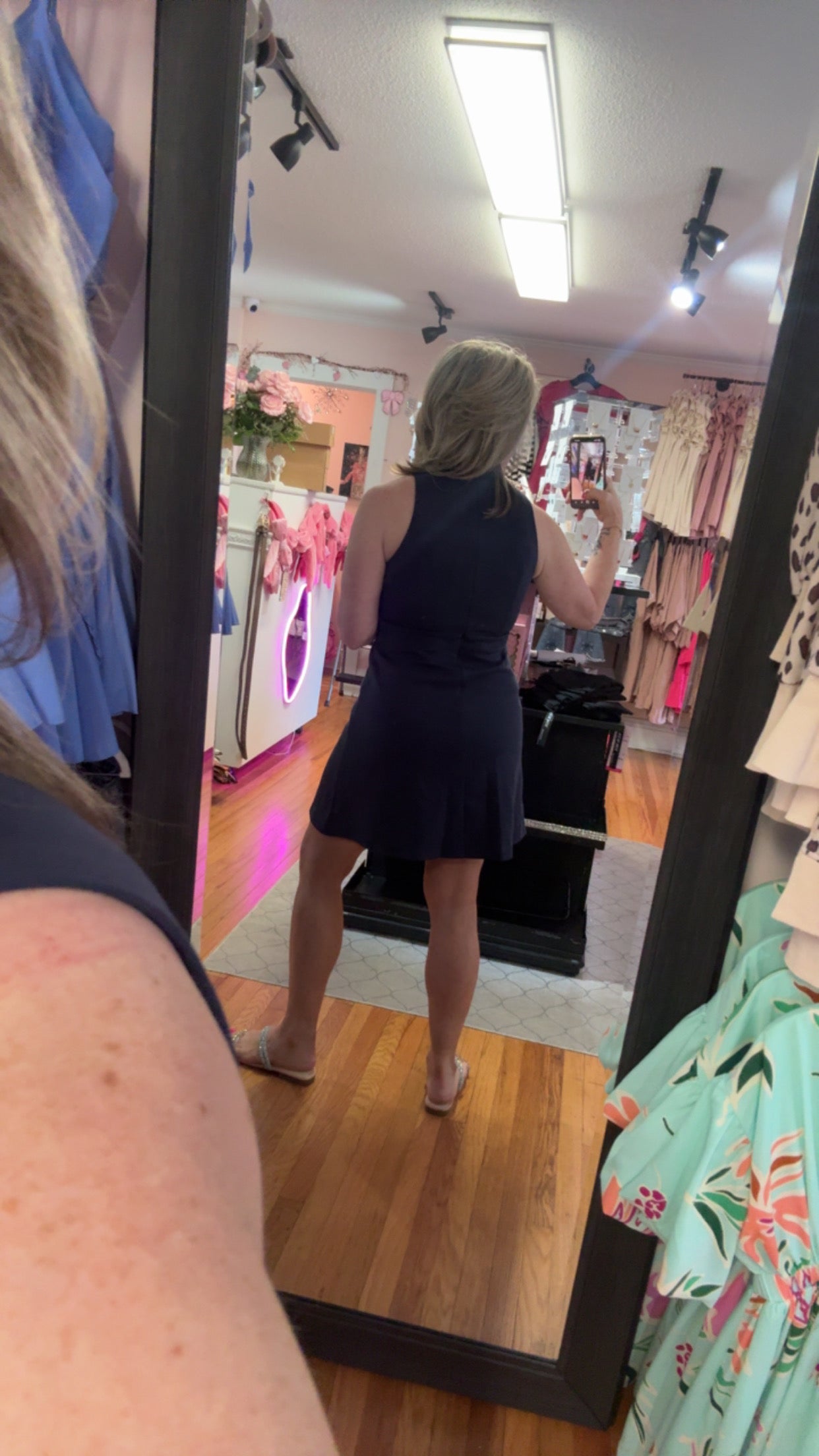 Midnight Bow Scuba Dress