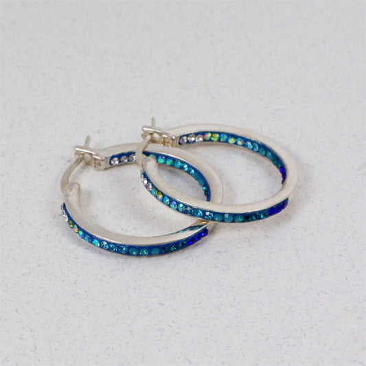 Double Sided Hoop Earrings - Wave