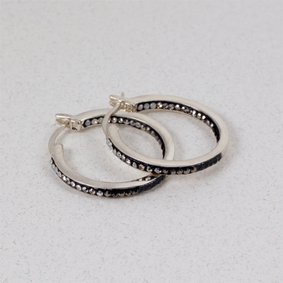 Double Sided Hoop Earrings - Onix