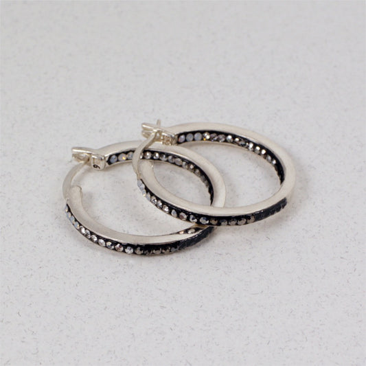 Double Sided Hoop Earrings - Onix