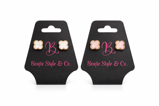 Luxe Clover Stud Earrings