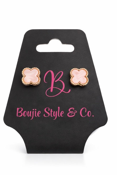 Luxe Clover Stud Earrings