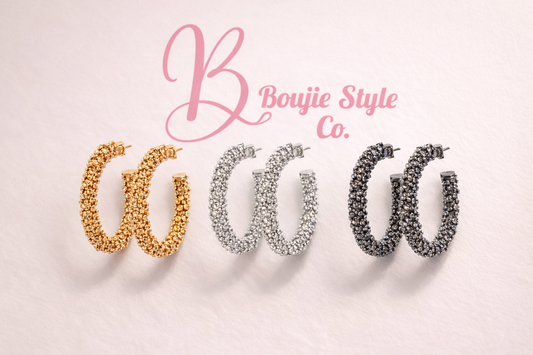 Luxe Pavé Hoop Earrings