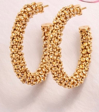 Luxe Pavé Hoop Earrings