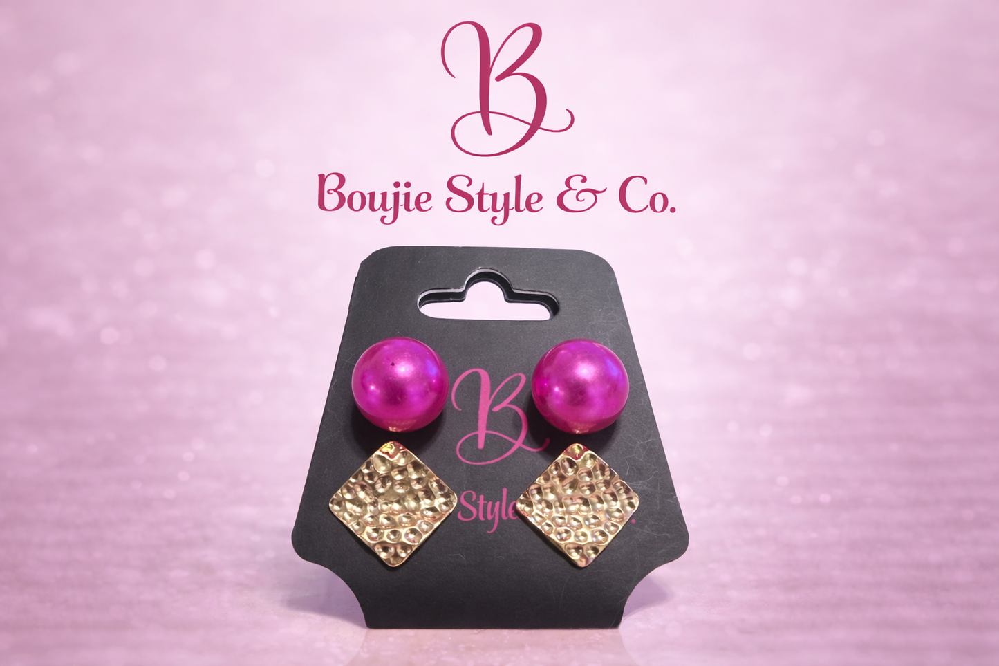 Luxe Pink Royal Studs