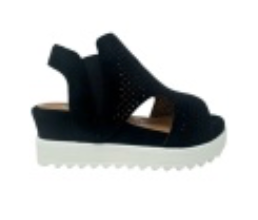 Very G black wedge sandle