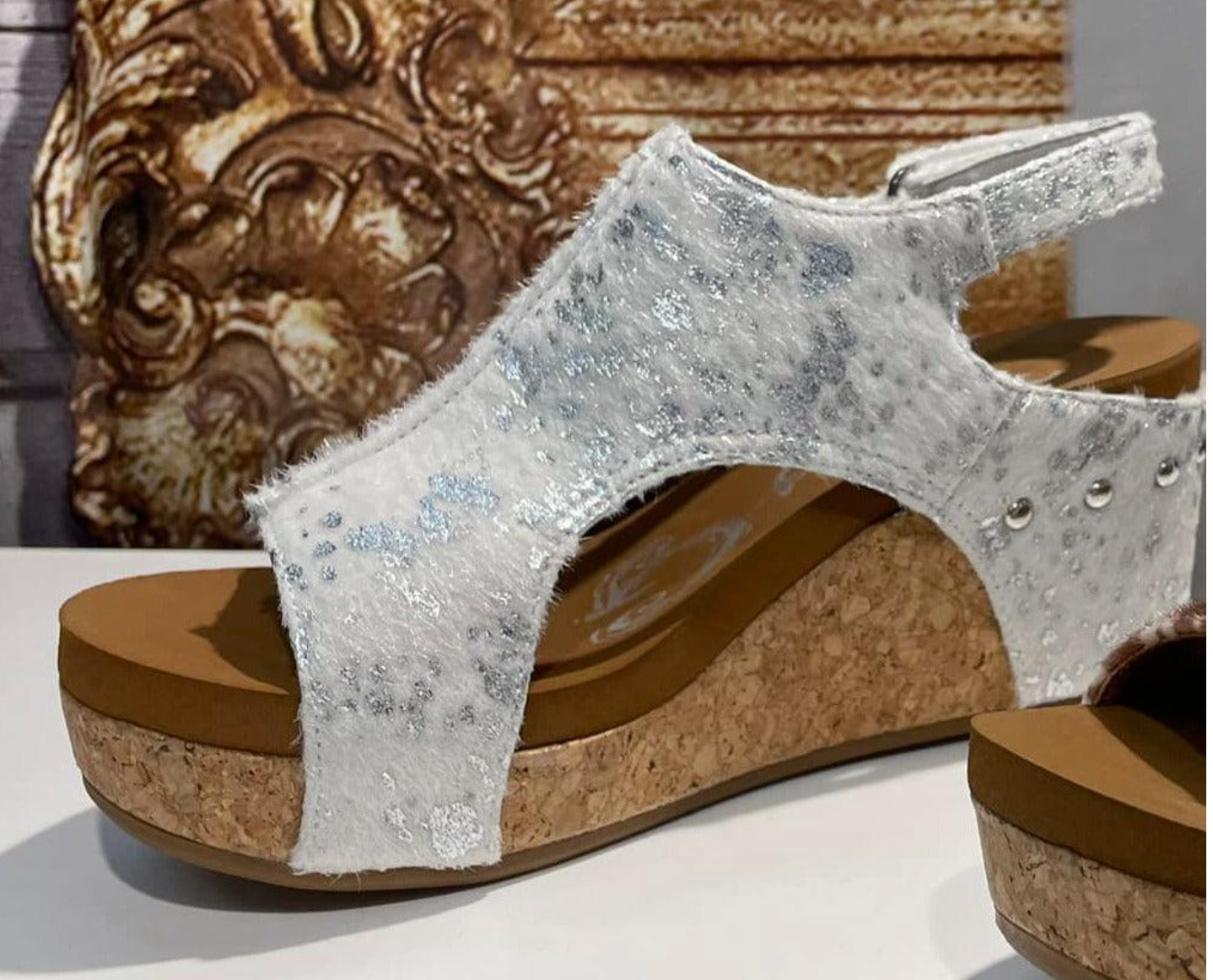 Very G Harper Faux Cowhide Wedge