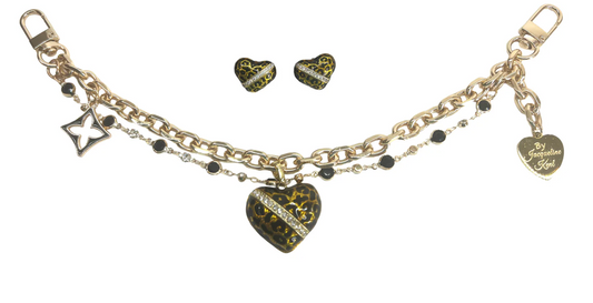 Charming Chain Leopard Heart