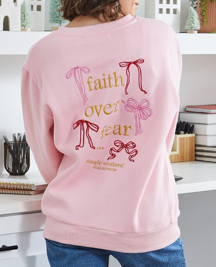Simply Southern Faith over Fear Crew neck