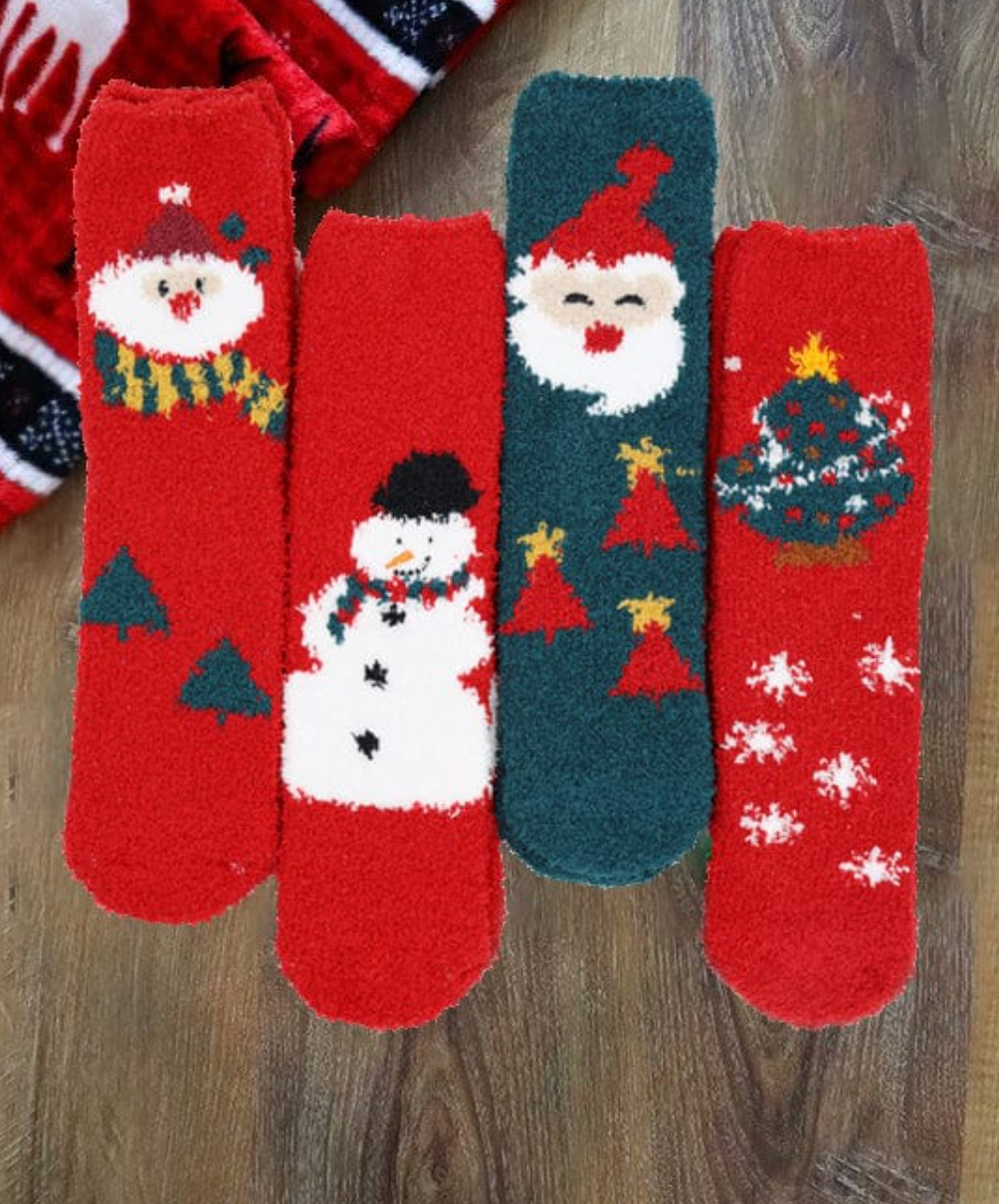 Christmas Fuzzy Socks