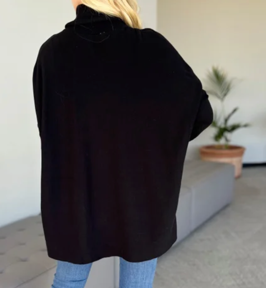Luxe Magenta Turtleneck Sweater