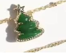 KS Christmas tree necklace