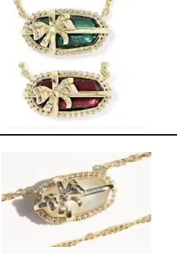 KS stone bow necklace
