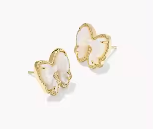 KS Pearl Bow Stud Earring