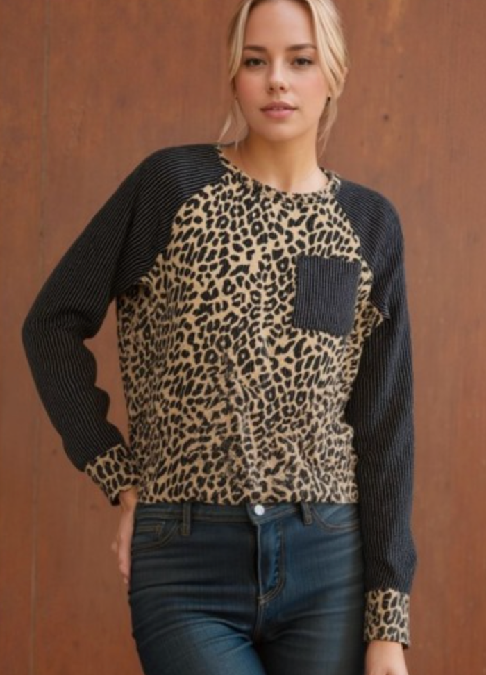 The Wild Side Waffle Knit Top