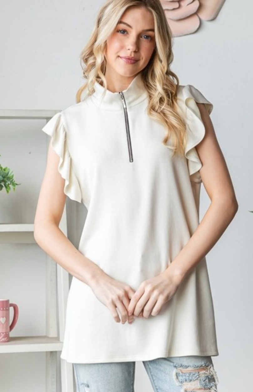The Sweet Flutter Quarter-Zip Top