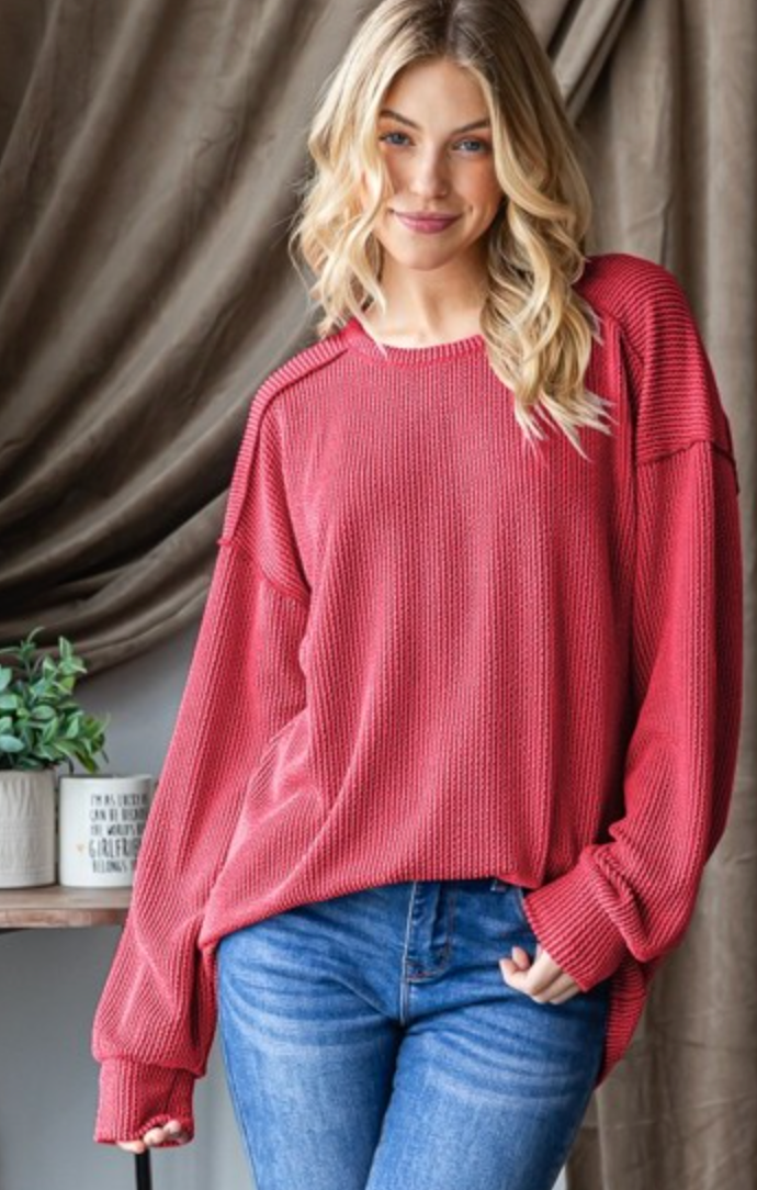 The Everyday Luxe Waffle Knit Top