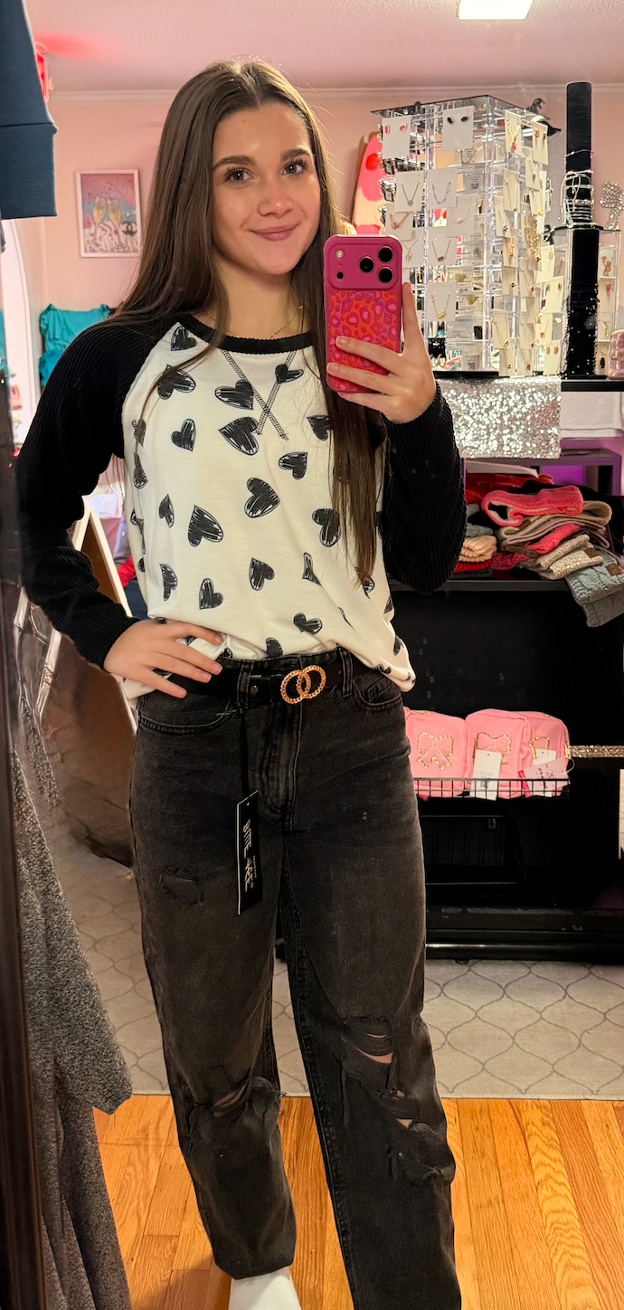 Heartbreaker Chic Raglan Top